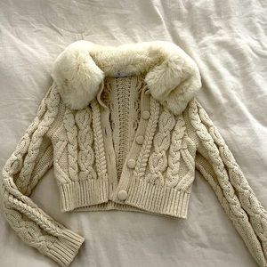 Zara Fur Collar Sweater